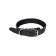 Leather collar with a braid decorated "Zononic", Osh 60-75 x 4.5 cm, mix of flowers