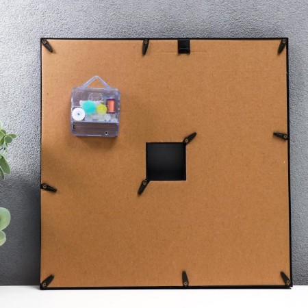 Photo frame with the clock "lovely" 3 photos, black-2