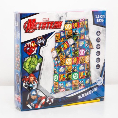 Bed linen 1.5 joint venture "Avengers" 143*215 cm, 150*214 cm, 50*70 cm -1 pcs-4