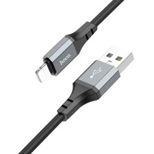 Hoco X92, Lightning cable - USB, 2.4 A, 3 m, silicone braid, black
