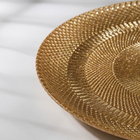 Serving dish "Gloria", d = 30 cm, gold color-1