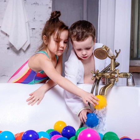 Balls for a dry pool with a pattern, ball diameter 7.5 cm, set 500 pieces, color colorful color-5