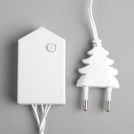 Garland "thread" 5 m, IP20, white thread, 50 LED, glow of multi, 8 modes, 220 V-3