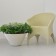 Kashpo for flowers "cone" 53x53x29 cm, 24 l, color sandy marble