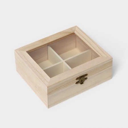 Box for storing tea bags "Ceylon", 4 cells, 16 × 13.8 × 6.5 cm-1