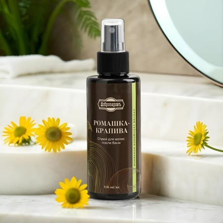 Hair spray after the Bani "Chamomile-Nettle" for light combing 150 ml with a dispenser