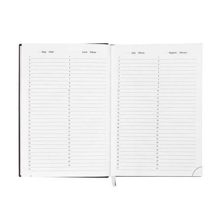 Diary Leduced A5 160 sheets attomex.visa, solid cover of artificial leather with foam rubber, liesse, block 70 g/m2, black-8