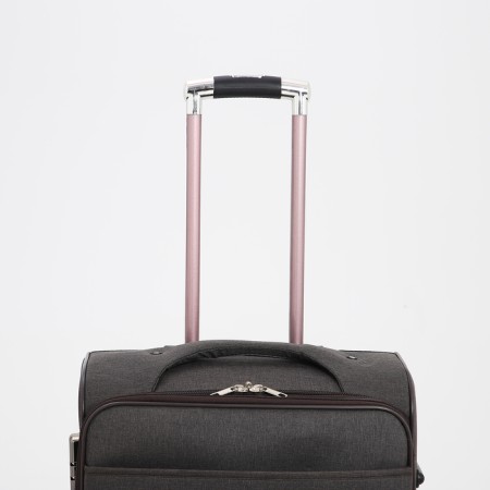 Small 24 suitcase "on lightning, code castle, with extension, brown color-5