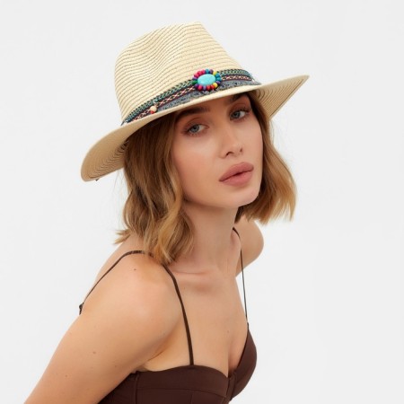 Women's hat minku Milk color, rr 56-58-6