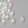 Beads for creativity plastic "Four -leaved flower" set of 20 pcs Transparent pearl. 1.6x1.4 cm 9104