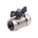 Ballic Aqualink, Pn 10, 1/2 "x 20 mm, internal thread/ts, butterfly, nickel.