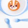 A set of children's dishes "Corgi", a plate on a suction cup 250ml, fork, spoon