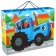 Laminated horizontal package, 40 x 31 x 11 cm, blue tractor