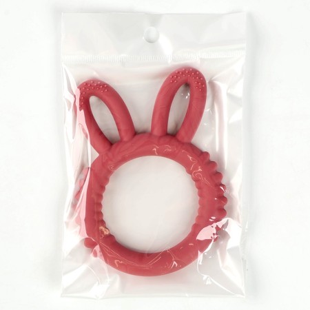 Silicone teether for teeth "Bunny", children's, color mix-3
