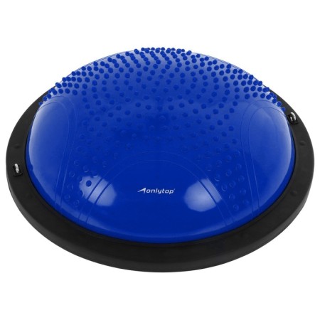 Half -sphere BOSU gymnastic onlytop, massage, with a pump, 55x25 cm, blue color-15
