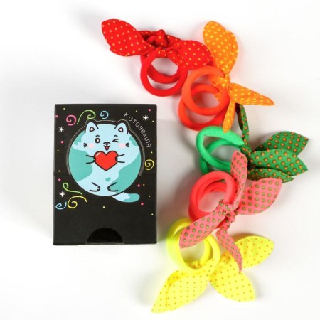 Hair gum "ears", cats, 10 pcs.-2