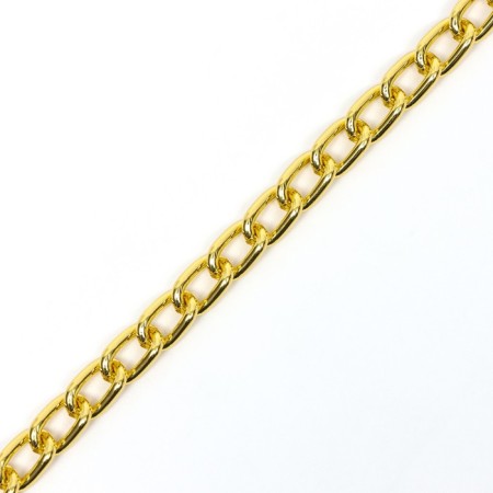 Collar - Metallic a single strain, 55 cm, wire thickness 2.5 mm, golden-3