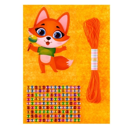 Set for creating a toy made of felt with a thermonacle "foxes"-2