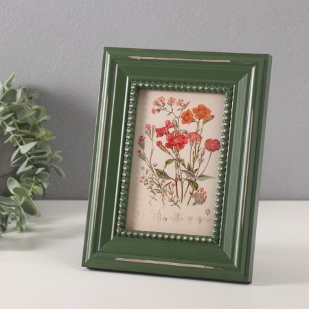 Photo frame MDF 10x15 cm "Beads with dots" Green 2.2x17.2x22.2 cm-1
