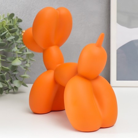 Souvenir Polystone "Air Ball - a Dog with a Golden Nosom" light orange 7.5x20.5x17.5 cm-3