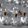 Garland “thread” 1.6 m with nozzles “Balls with a deer”, IP20, silver thread, 15 LED, glow of multi, Aah2