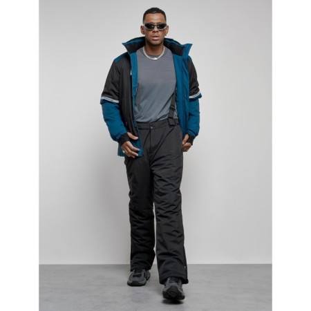 Male winter ski costume, size 48, black color-15