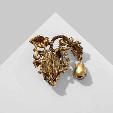 Brooch "Flowers" Budons with a suspension, colored in black gold-1