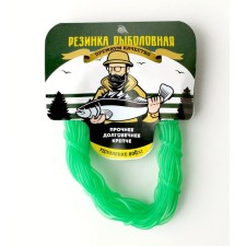Elastic band Fishing Fishing Gum No. 1, 2.5 mm, in a skein, 10 m, green color/transparent