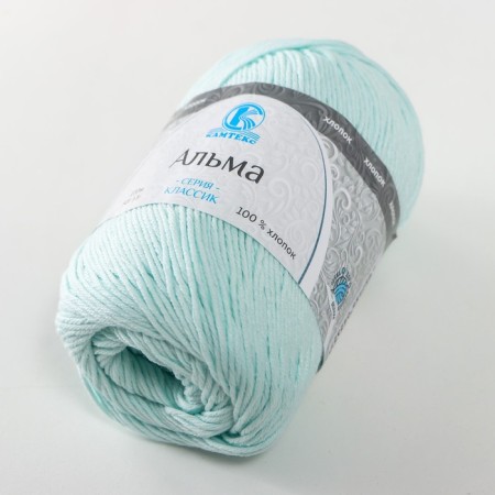 Yarn "Alma" 100% cotton 170m/50g (107 menthols)-1