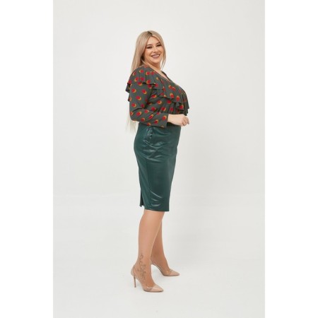 Women's tunic, size 54, green color-2