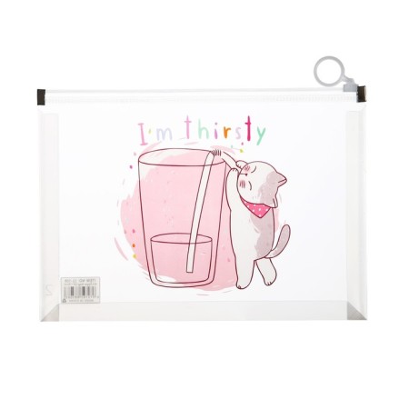 Lightning folder-convert format A5, 180MKR, with a drawing "Cat", mix-2
