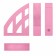 Vertical papers 75 mm, Erichkrause Office, Pastel, Pink