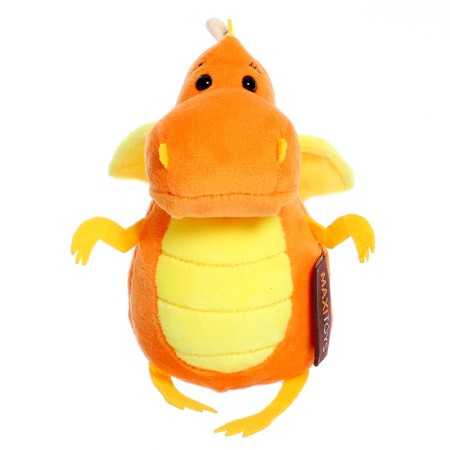 Soft toy "Dragon", orange-yellow tummy, 13 cm-4