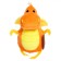Soft toy "Dragon", orange-yellow tummy, 13 cm