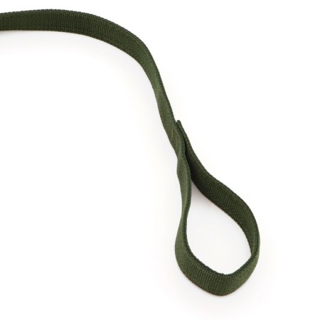 Two -layer leash with reinforced carbine, 1.2 m x 2.5 cm, green-1