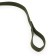Two -layer leash with reinforced carbine, 1.2 m x 2.5 cm, green