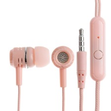 Headphones CB-52, wired, vacuum, microphone, 1 m, jack 3.5 mm, pink