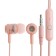 Headphones CB-52, wired, vacuum, microphone, 1 m, jack 3.5 mm, pink