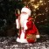 Santa Claus "in a fur coat and a bag with a patch" moves, 30x18 cm, red