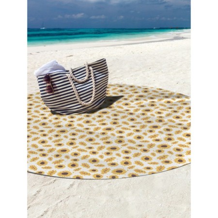 Pareo and beach rug "Sunflower", d = 150 cm-2
