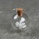 Garland “thread” 1.6 m with nozzles “Balls with a snowflake”, IP20, silver thread, 15 LED, glow of multi, Aah2