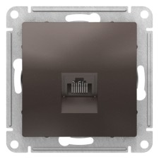 Розетка SE ATLASDESIGN, компьютерная, RJ45, механизм, цвет мокко