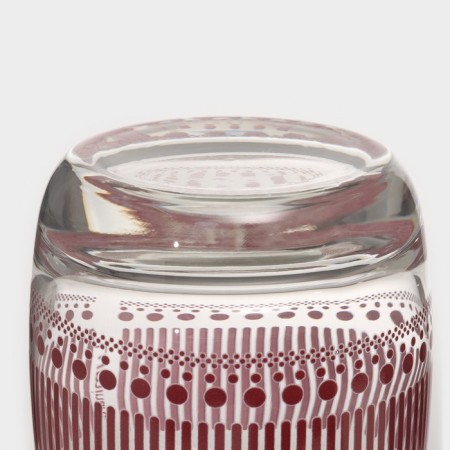 Low glass glass "Lines", 310 ml, lilac color-2