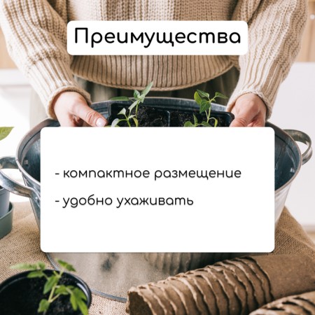 Set for seedlings: glasses of 320 ml (18 pcs.), Patron 51 × 26 cm, Greengo-4