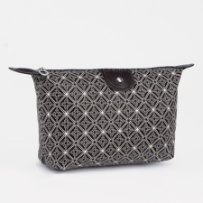Cosmetic bag with lightning, black/white color