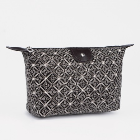 Cosmetic bag with lightning, black/white color