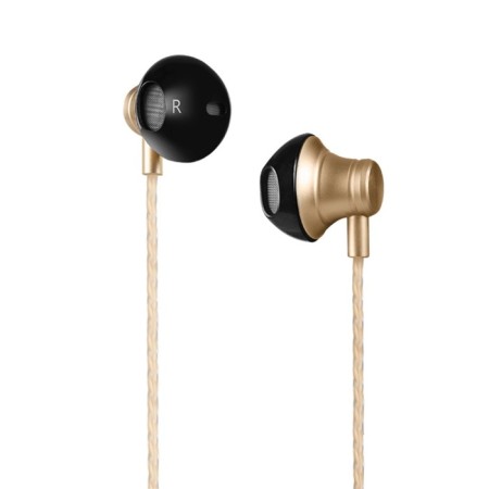 Hoco M18 headphones, wired, inserts, microphone, jack 3.5 mm, 1.2 m, golden-1