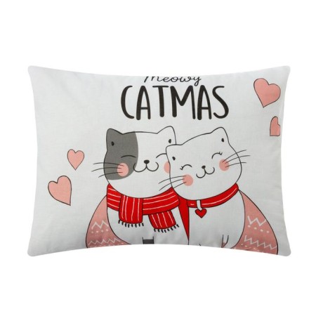 New Year. Catmas pillowcase Catmas 50x70 cm - 2 pcs, 100% cotton, calico-1