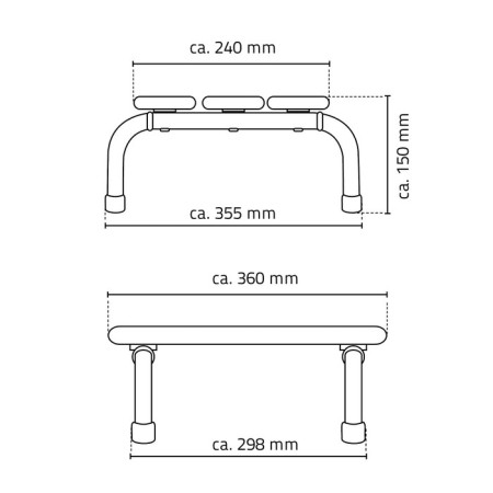Stool in the bath Pro, white-2