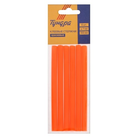 Glue rods tundra, 7 x 100 mm, orange, 6 pcs.-5